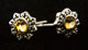 Gold Swarovski Crystal "Flower" Post Earrings