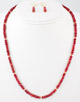 Ruby & 14K Yellow Gold Necklace/Earring Set