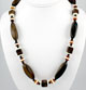 Burnt Buffalo Horn & Coco Cube Necklace