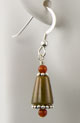 Fancy Jasper & Carnelian Beaded Earrings