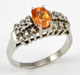 Mandarin Garnet & Diamond Ring