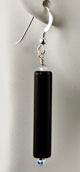Black Glass & Swarovski Crystal Beaded Earrings