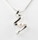 Ribbons - Single Pearl Drop Necklace