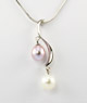 Swirl - Double Pearl Drop Necklace