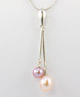 Dagger - Double Pearl Drop Necklace