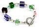 Cane Glass & Swarovski Crystal Bracelet