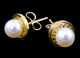 Filigree Post (White) Pearl Earrings