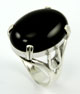 Onyx Cabochon Ring