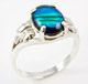 Blue Paua Shell Ring