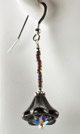 Black Blossom Dazzler Beaded Earrings