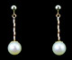 Twisted Dangle (White) Pearl Earrings