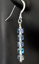 Alexandrite Color Change Glass Stick Beaded Earrings