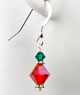 Christmas Holiday Swarovski Crystal Dangle Beaded Earrings