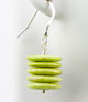 Sponge Coral Lime Green Beaded Earrings