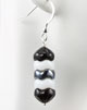Monochrome Wavy Glass Beaded Earrings