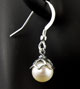 Celtic Cap White Freshwater Pearl Earrings