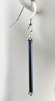 Gray Glass Stick Beaded Earrings