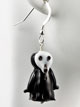 Halloween Holiday Scream Ghost Lampwork Glass Earrings