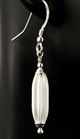 Frosted Fluted Melon Dangle Beaded Earrings