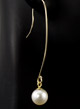 White Freshwater Pearl 14/20 GF Long Dangle Earrings