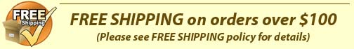 Free Shipping for orders over $100.00