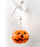 Halloween Holiday Pumpkin Lampwork Glass Earrings