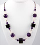 Amethyst, Onyx & Rose Quartz Necklace