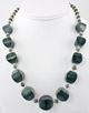 Afghan Jade & Sterling Silver Necklace