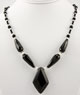 Onyx, Black Agate and Czech Glass Necklace