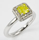 Intense Yellow Diamond & 14K White Gold Ring